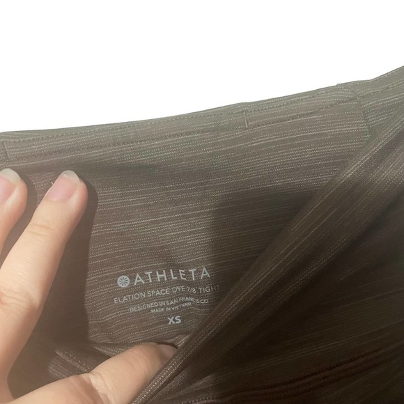 ATHLETA Elation High Rise Space Dye 7/8 Tight in Coffee House - Picture 7 of 11